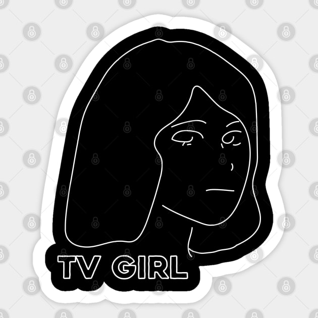 TV Girl Lineart Sticker by canvaslady